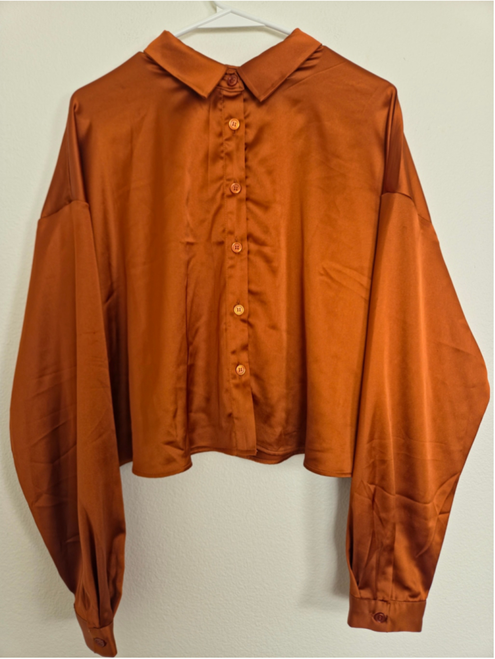 Forever 21 Chestnut Button Down Shirt, Plus Size 0X